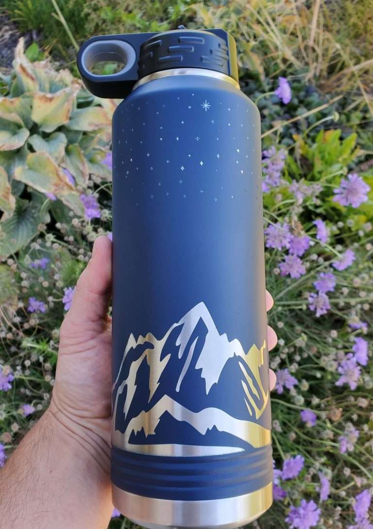Mountain Nature 40oz Personalized Water Bottle