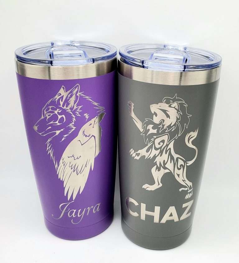 Personalized Custom Engraved Coffee Tea Tumblers Cups 20oz Stainless Steel