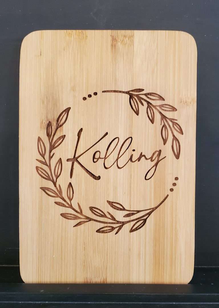Personalized Engraved Bamboo cutting serving board