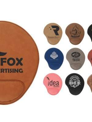 Custom Personalized Gift idea Ergonomic Leatherette Mouse Pad with wrist pad