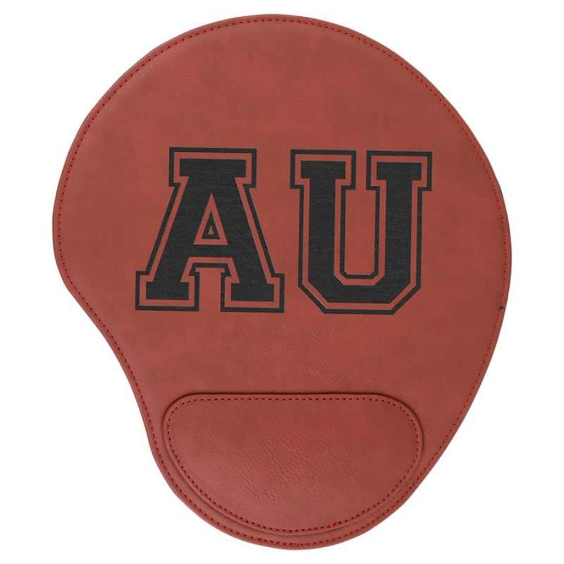 Custom Personalized Gift idea Ergonomic Leatherette Mouse Pad with wrist pad college university best gift idea