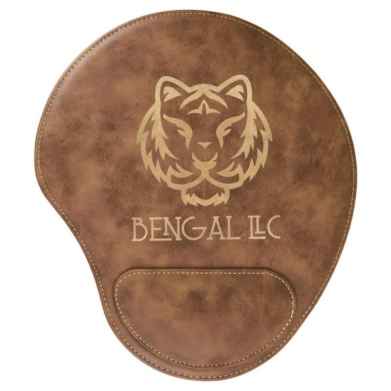 Custom Personalized Gift idea Ergonomic Leatherette Mouse Pad with wrist pad