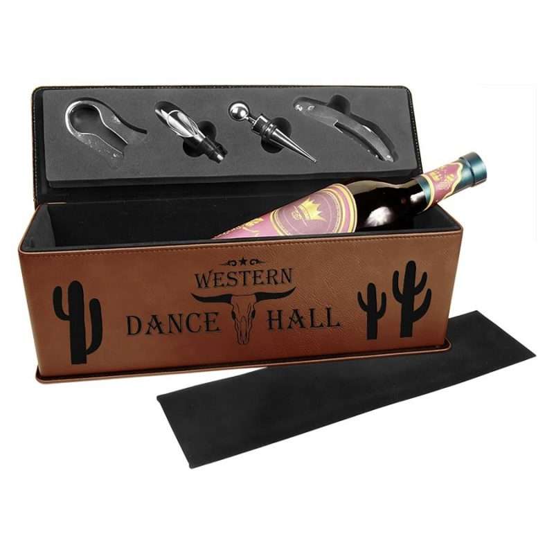 Personalize a custom Wine Gift Box Set with tools