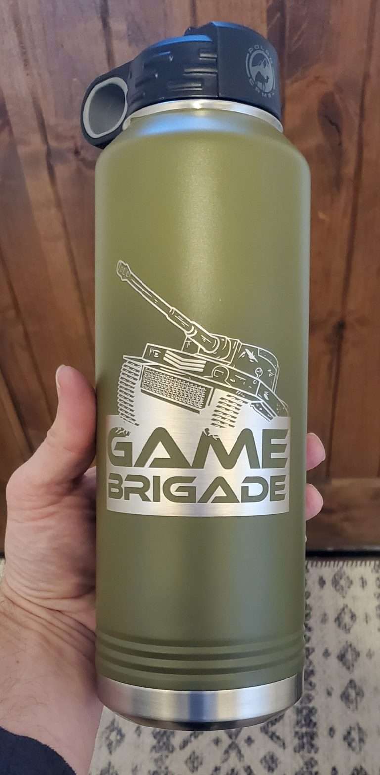 Custom OD Green 40oz Water Bottle Game Brigade