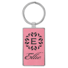 Leatherette Keychain with Metal Back pink