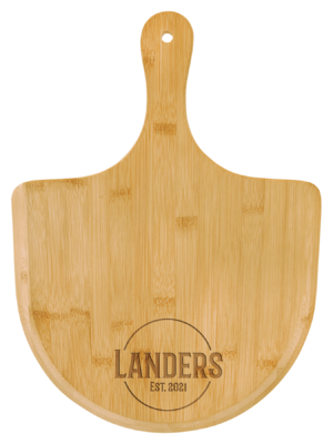 Personalized Engraved Bamboo pizza board
