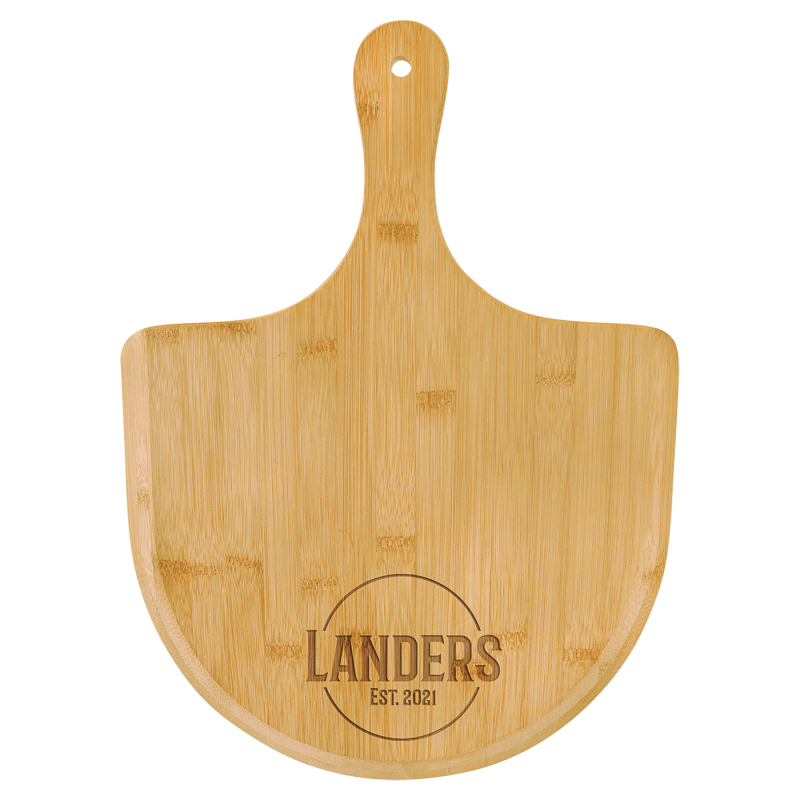 Personalized Engraved Bamboo pizza board