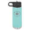 20oz Stainless Steel Water Bottle engraved teal