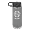 20oz Stainless Steel Water Bottle engraved grey