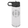 20oz Stainless Steel Water Bottle engraved white