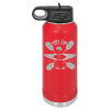 32oz Stainless Steel Water Bottle engraved red