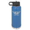 32oz Stainless Steel Water Bottle engraved royal blue