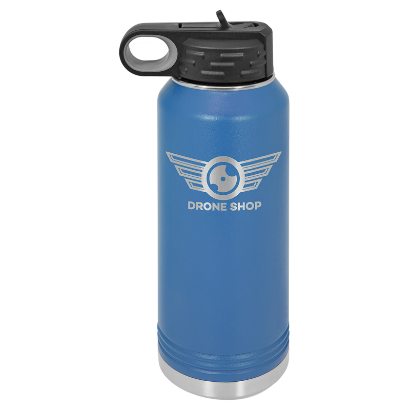 32oz Stainless Steel Water Bottle engraved royal blue