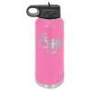 32oz Stainless Steel Water Bottle engraved pink