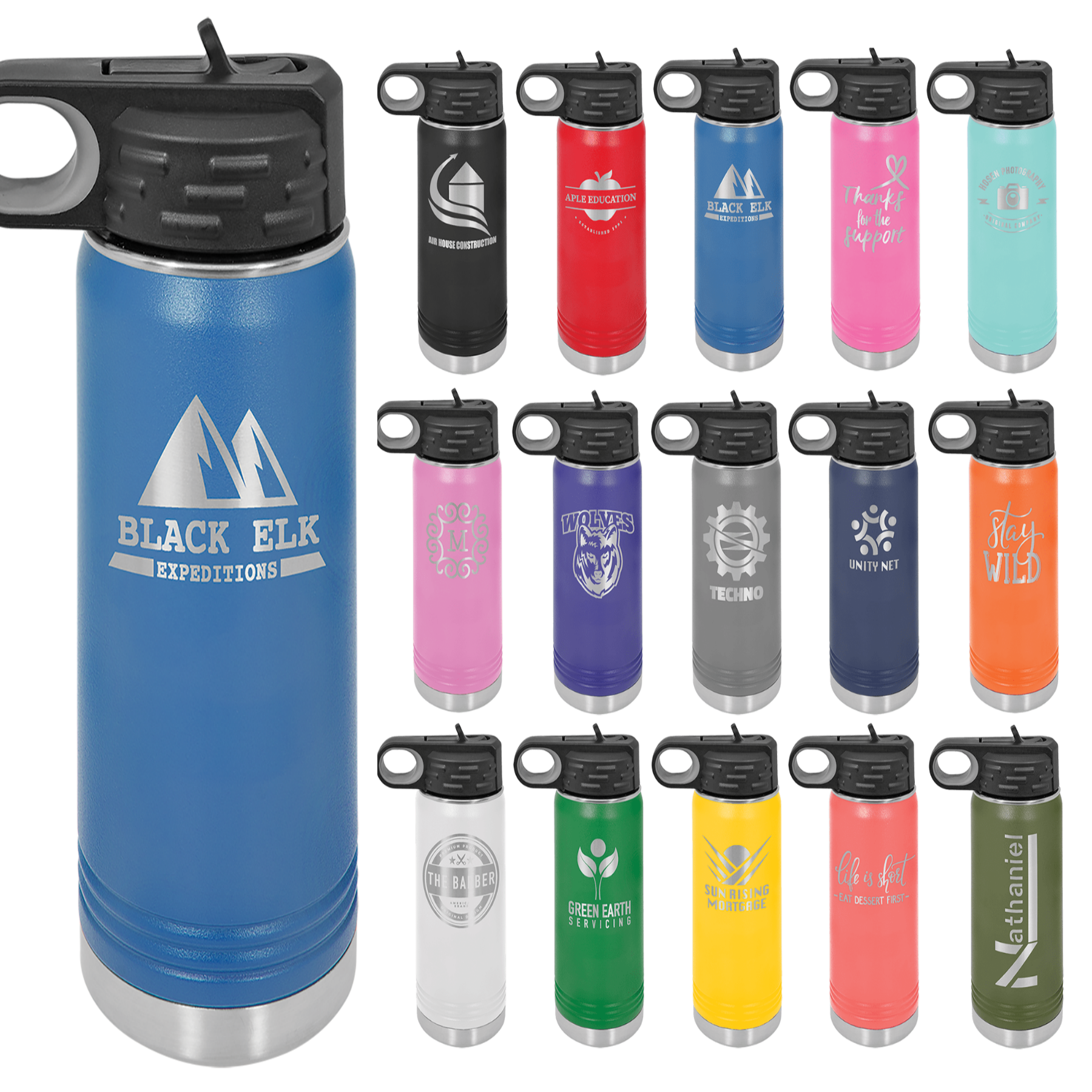 Water Bottle 20oz- Slate Custom Designs