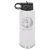 32oz Stainless Steel Water Bottle engraved white