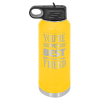 32oz Stainless Steel Water Bottle engraved yellow