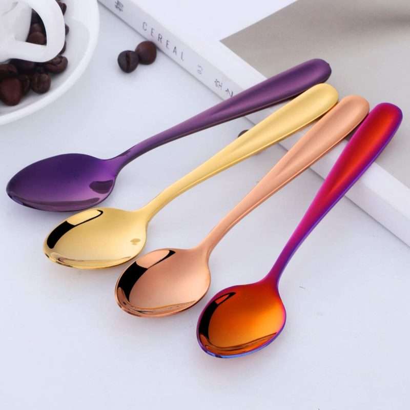 Multicolored Spoons Custom Engraved