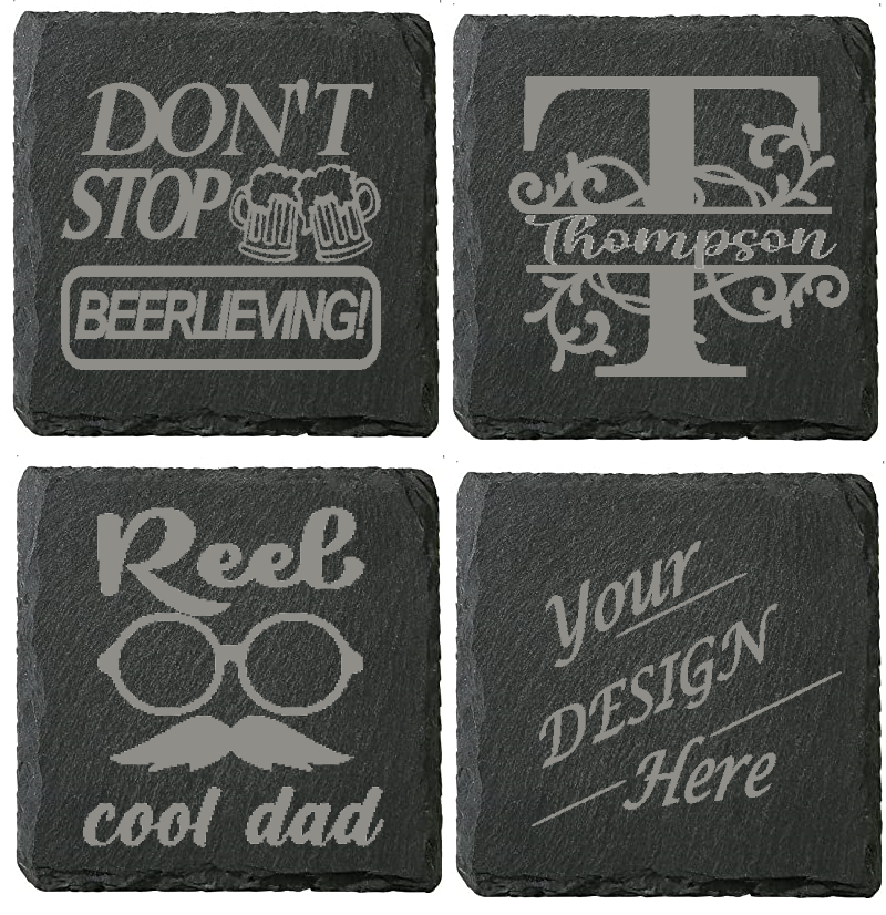 Personalized Set of Slate Coasters