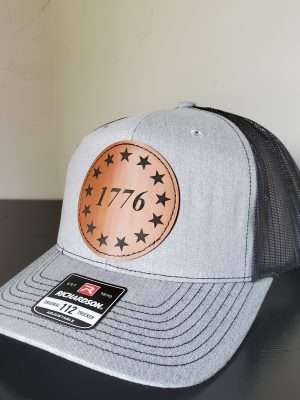 Custom leather patch hat 1776 1